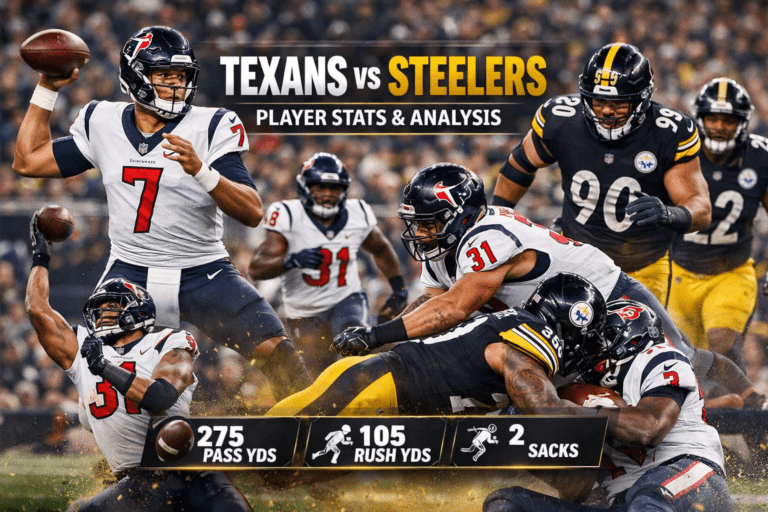 Texans vs Pittsburgh Steelers Match Player Stats