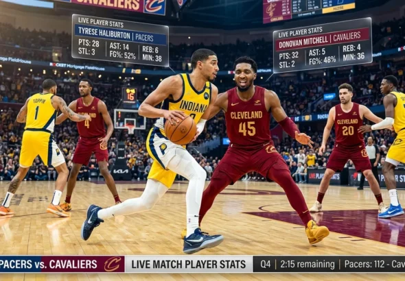 pacers vs cleveland cavaliers match player stats