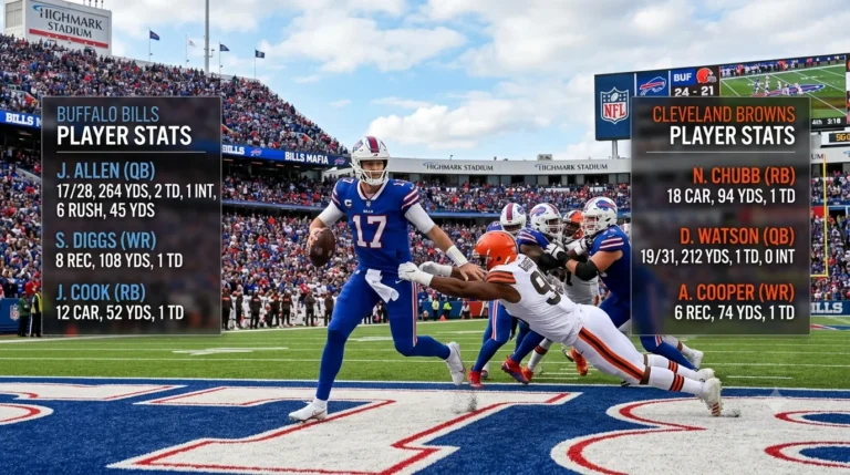 buffalo bills vs cleveland browns match player stats