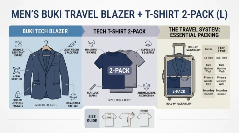men's buki travel blazer + t-shirt 2-pack l