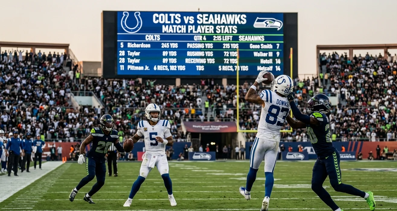 colts vs seahawks match player stats