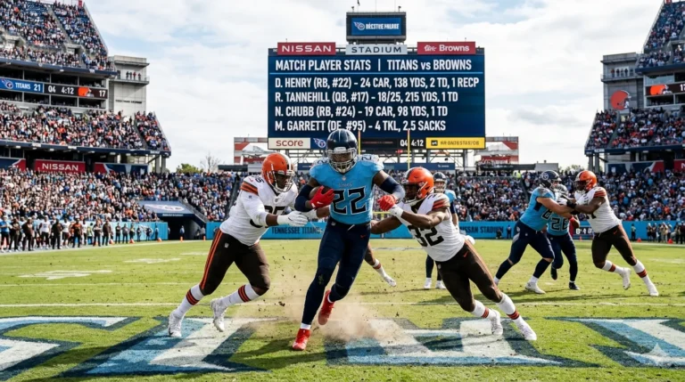 tennessee titans vs cleveland browns match player stats