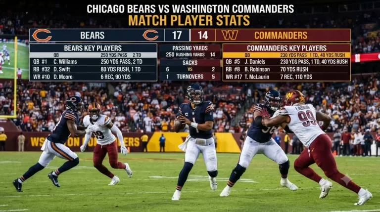 chicago bears vs washington commanders match player stats