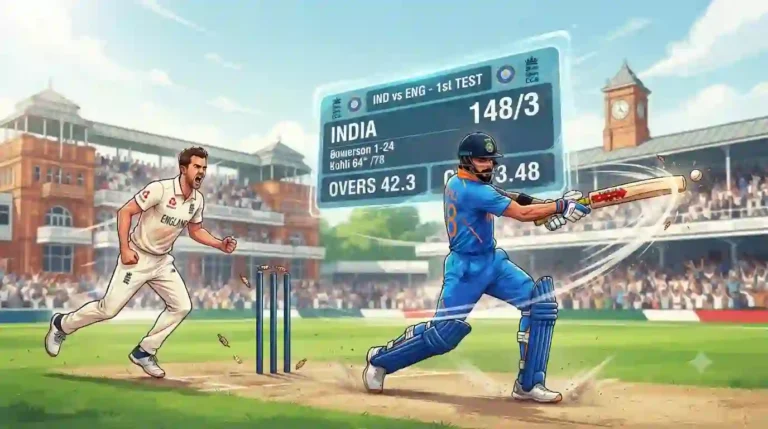 england cricket team vs india national cricket team match scorecard