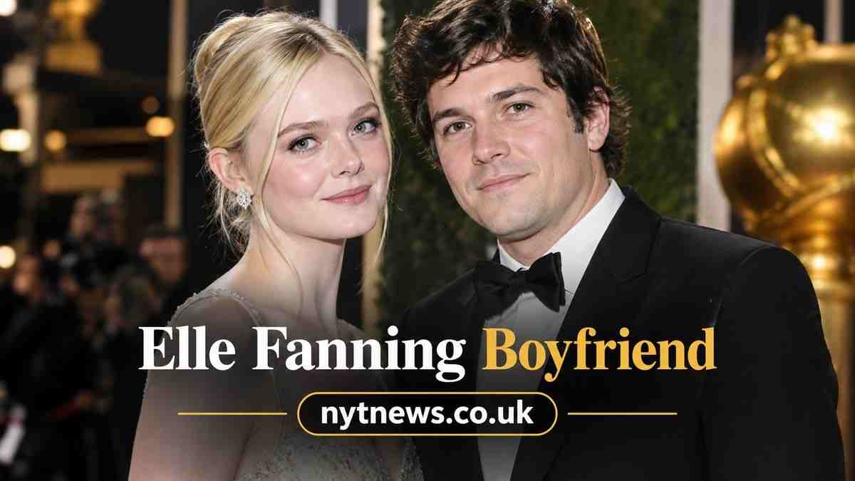 Elle Fanning with boyfriend Gus Wenner at a formal event