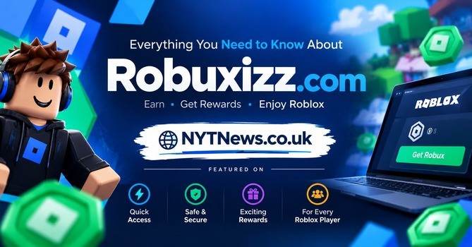 Explore Robuxizz.com with this gaming-themed feature image on NYTNews.co.uk